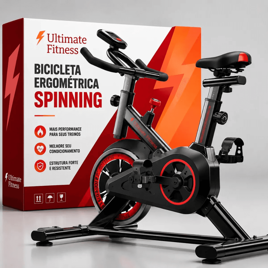 Bicicleta Spinning Ultimate Fitness e Embalagem Oficial